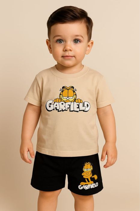 Стильный летний костюм Garfield (футболка + шорты) — Новый!