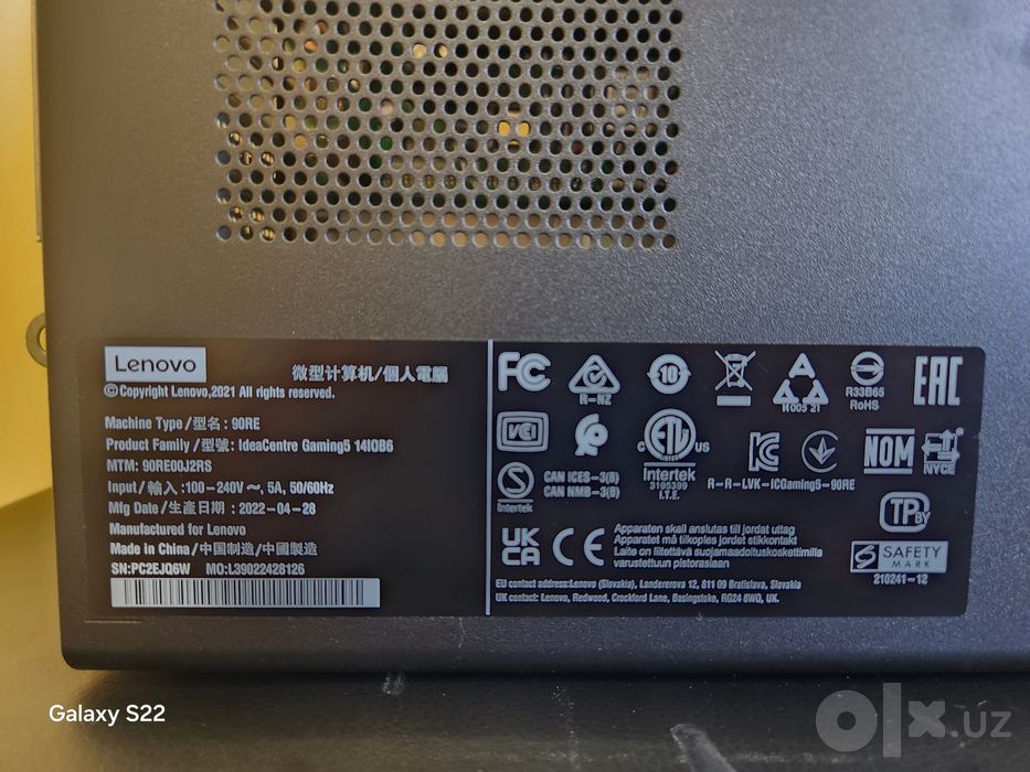 Lenovo ПК белый сборка кичик ихчам кейс офисга