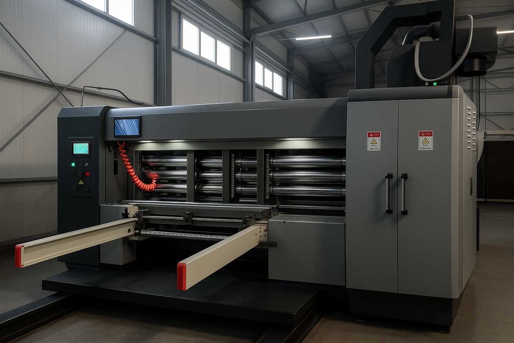 Utilaj flexo slotter cu 2 grupuri de printare si stanta rotativa-2023