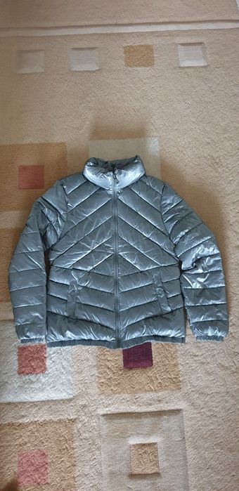 Zara Geacă matlasată gri metalic 152cm 11-12 ani