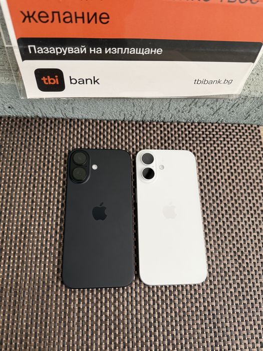 Нови•iphone 16 White Black ЛИЗИНГ 45лв/м айфон 16 128GB