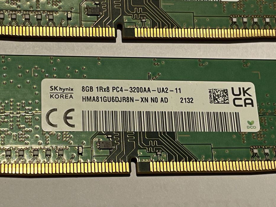 16 GB (2x8GB) RAM DDR 4 3200MHz SK hynix