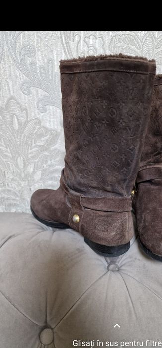 Cizme superbe LV piele naturala întoarsă 40