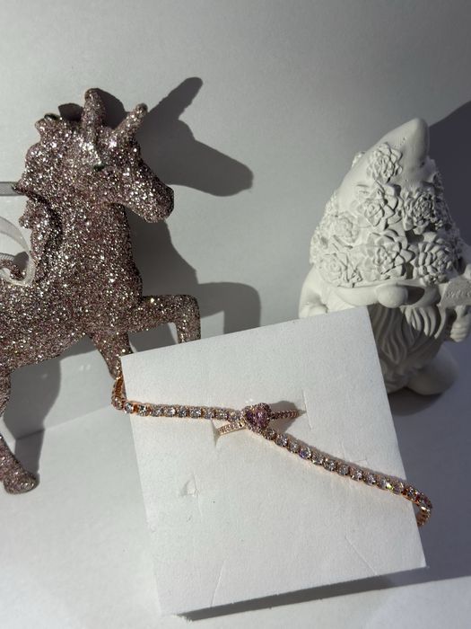 Set inel + bratara tennis rose gold