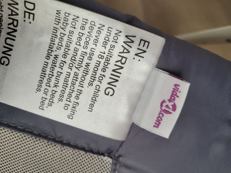 Vand protectie laterala pat, 150x42cm, gri, rabatabila