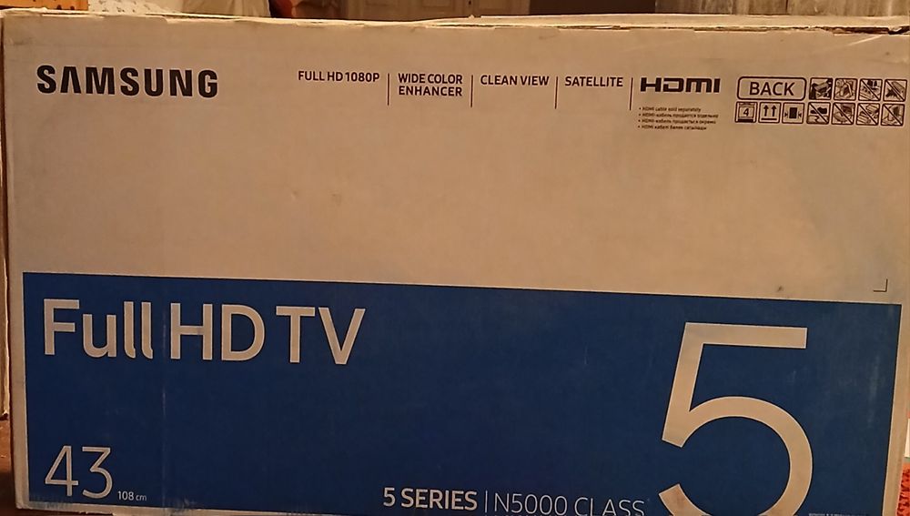 Samsung TV 43 razmer yab yangi pachka
