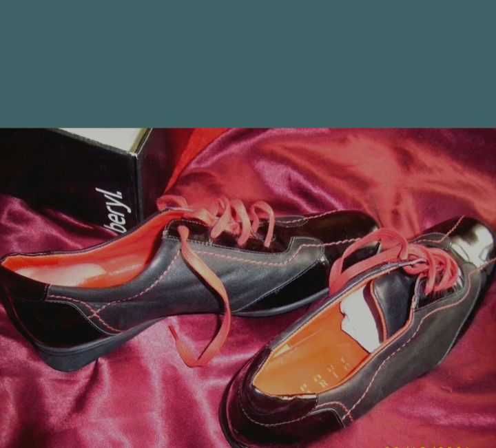 Pantofi dama Lario piele-lac si interior mar 41 noi