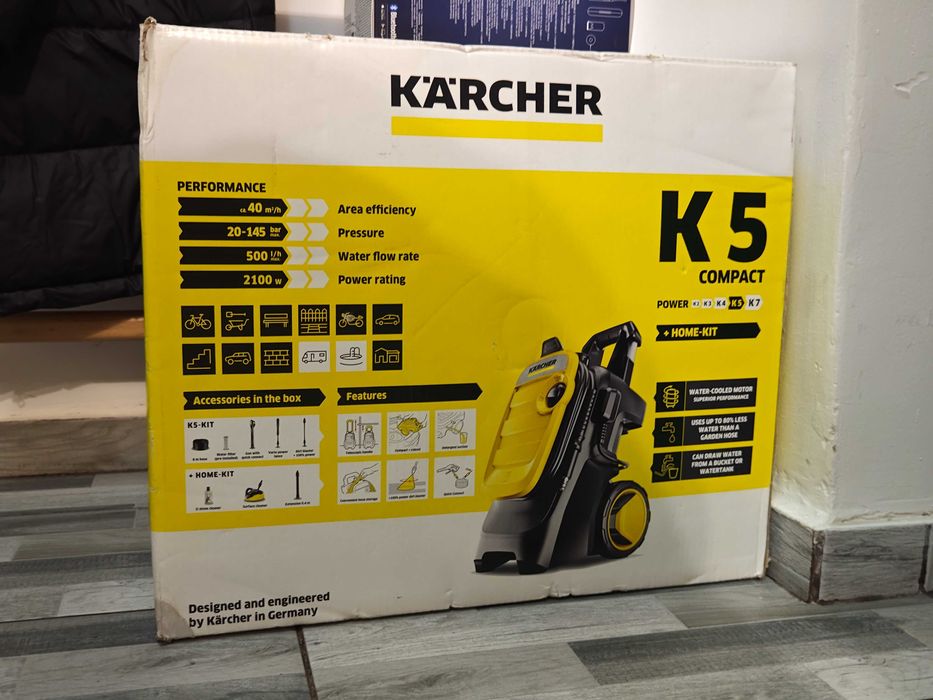Aparat de spalat cu presiune KARCHER K5 COMPACT Home kit