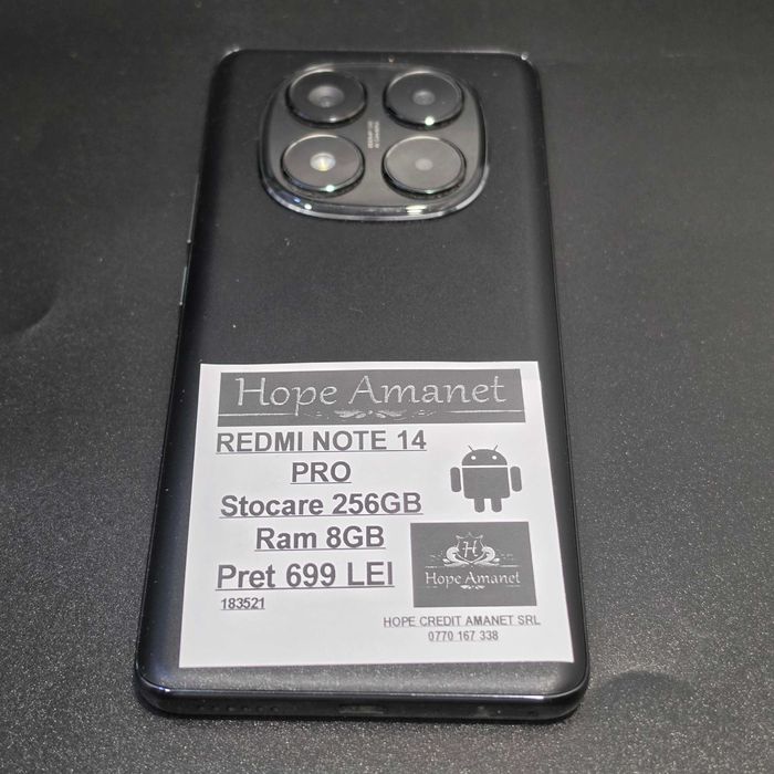 HOPE AMANET P8 Redmi Note 14 Pro 256 gb 8 gb ram