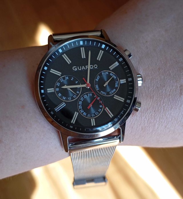 Часовник за мъже Guardo 012077A Silver-Black