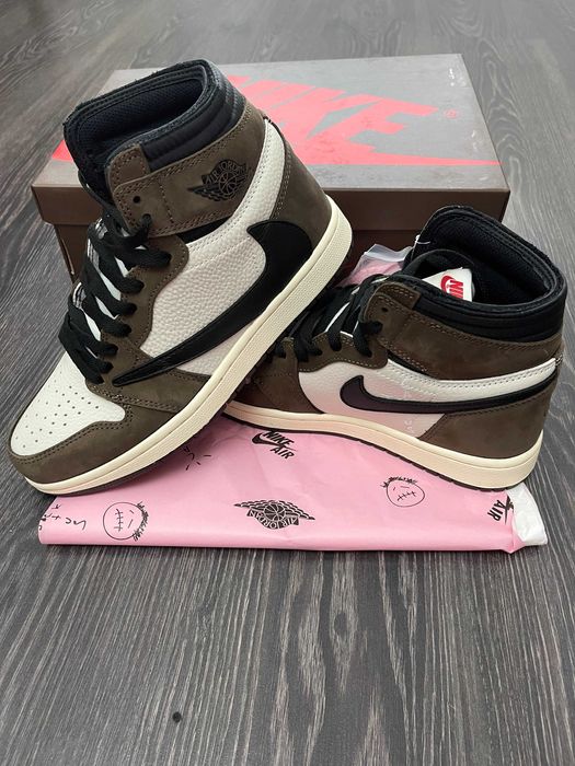 Adidasi JORDAN 1 x Travis Scott High- Produs NOU PREMIUM din Piele
