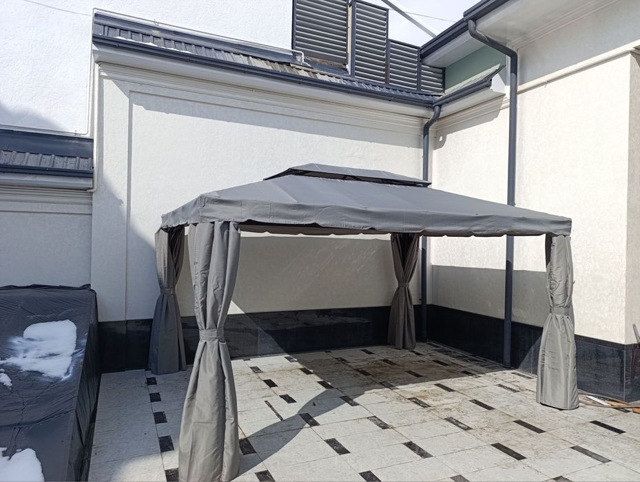 Шатёр навес зонт ткань серый