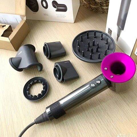 Dyson Supersonic фен/цвет фуксия/5 насадок/+доставка/оптом/розницу