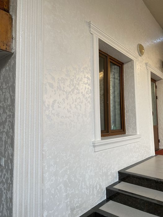 Травертин ишлари – сифатли фасад ва уй ташқи безак