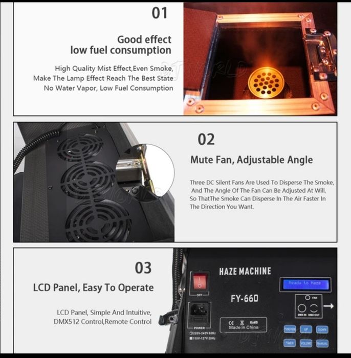 Mașina fum Hazer 600W la preț redus.