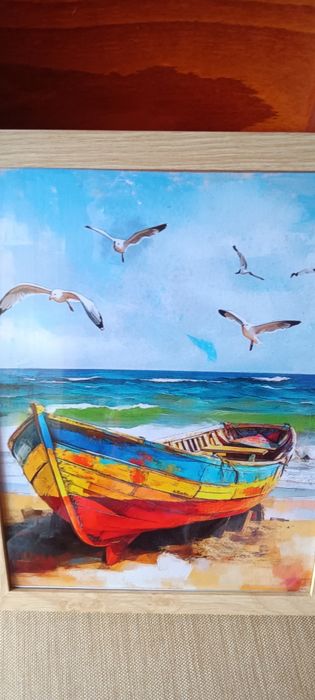 Изкуство с Весела Котка на Платно -Ретро Постер 30см./40 см.