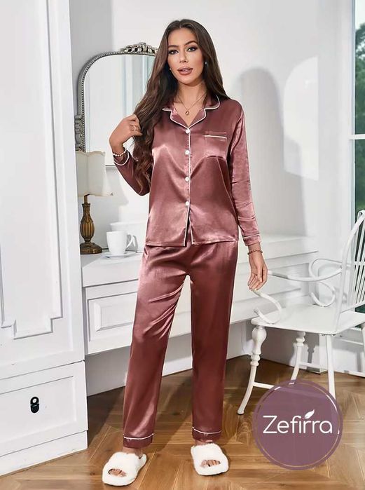 Елегантни сатенени пижами  Alina Zefirra, различни десени.