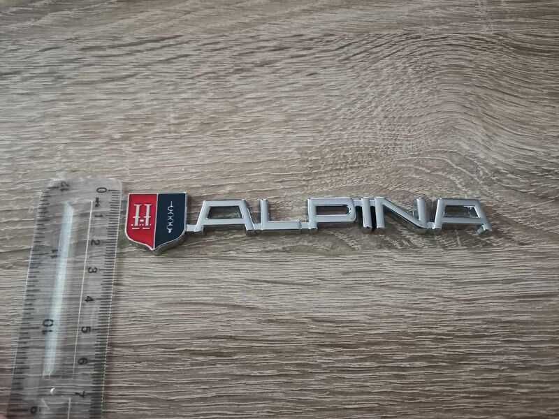 Alpina Алпина сребриста метална емблема