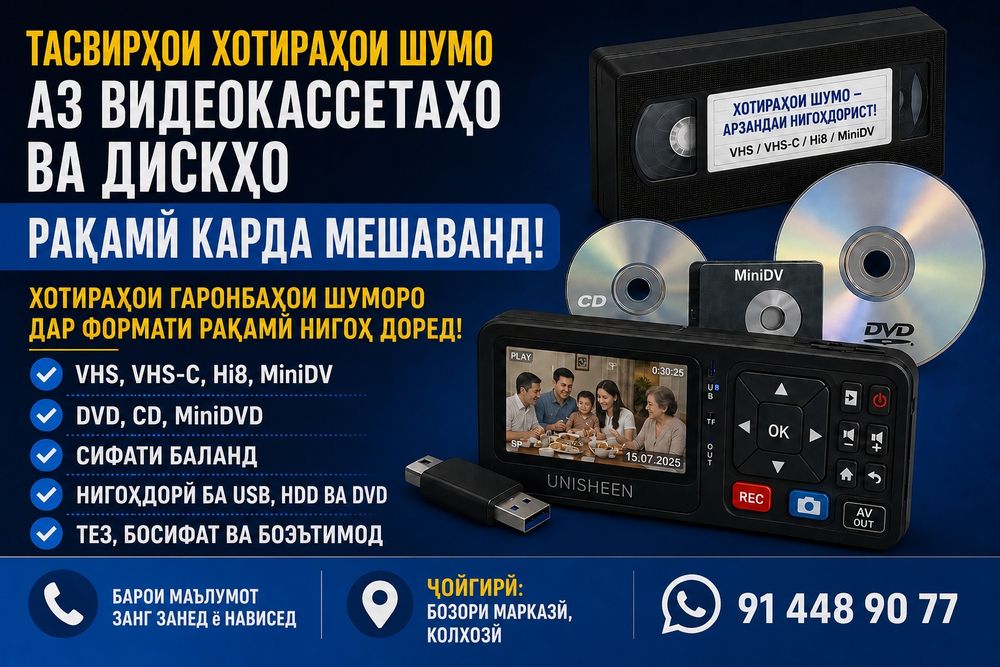 Запись старых видео кассет на флешках и дисках