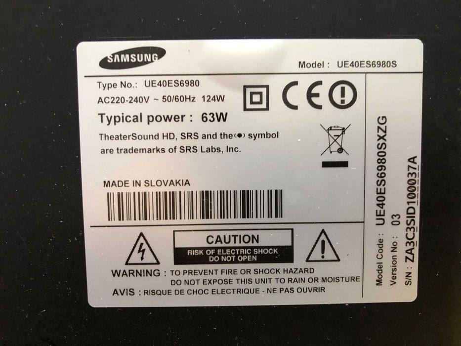 LED tv Samsung  40" UE40ES6980