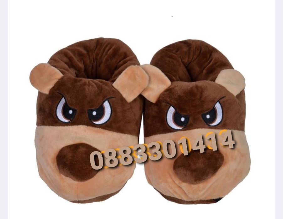 Плюшени пантофи куче