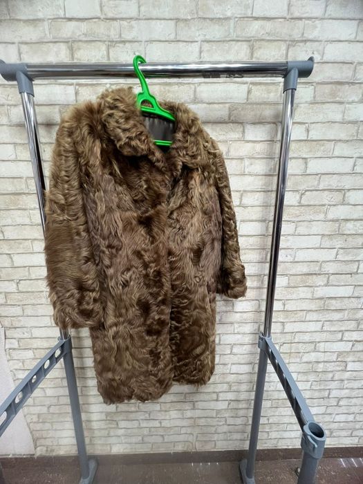 Шуба коза коричневая размер 44
