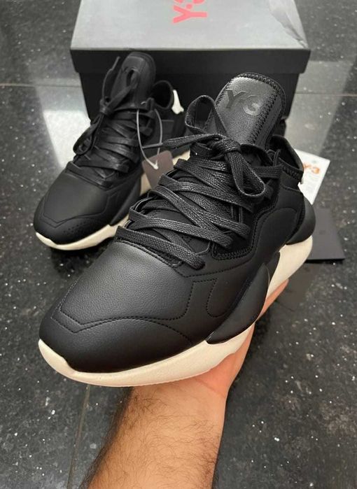Adidasi Y3 Kaiwa Negru-Alb - Produs PREMIUM