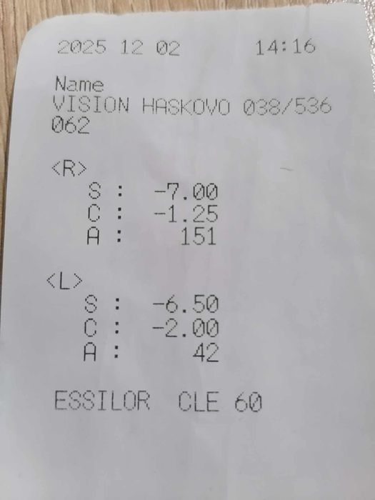 Диоптърни очила Без забележки