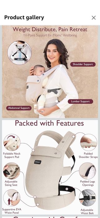 Vand marsupiu ergonomic Momcozy