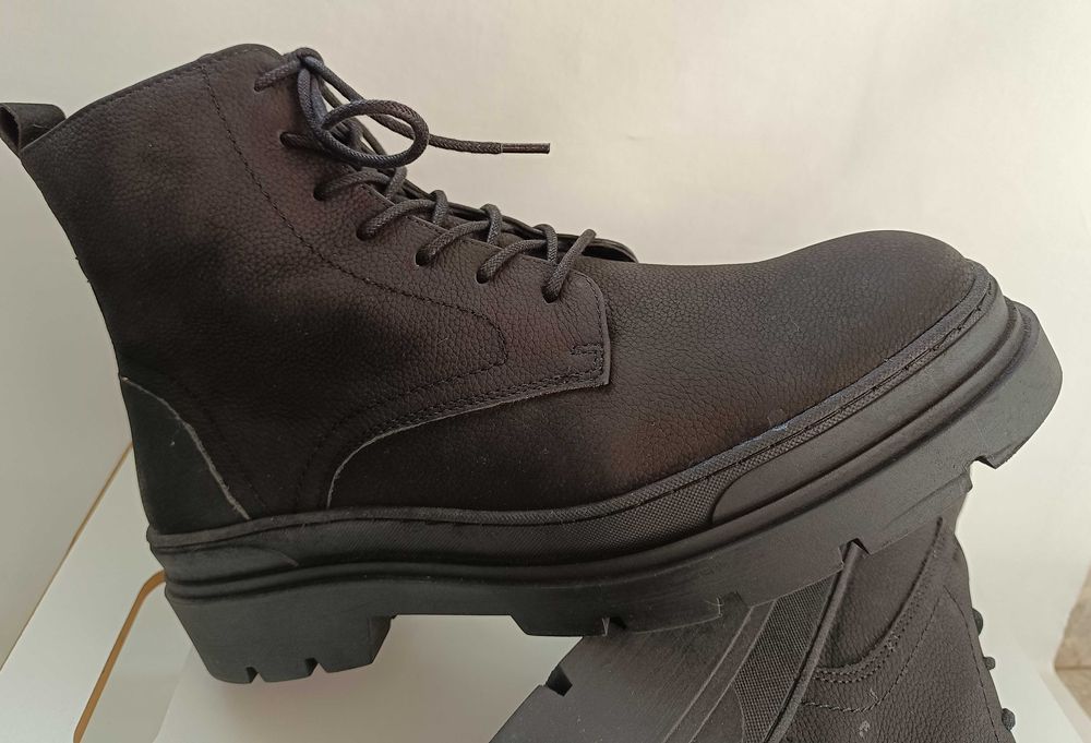 Ghete bocanci lace 44.5 45 premium Poelman NOI piele naturala moale