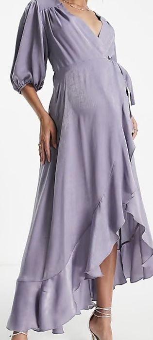 Rochie matase satinata  Flounce London