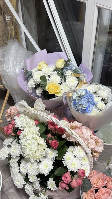 Цветы букет розы