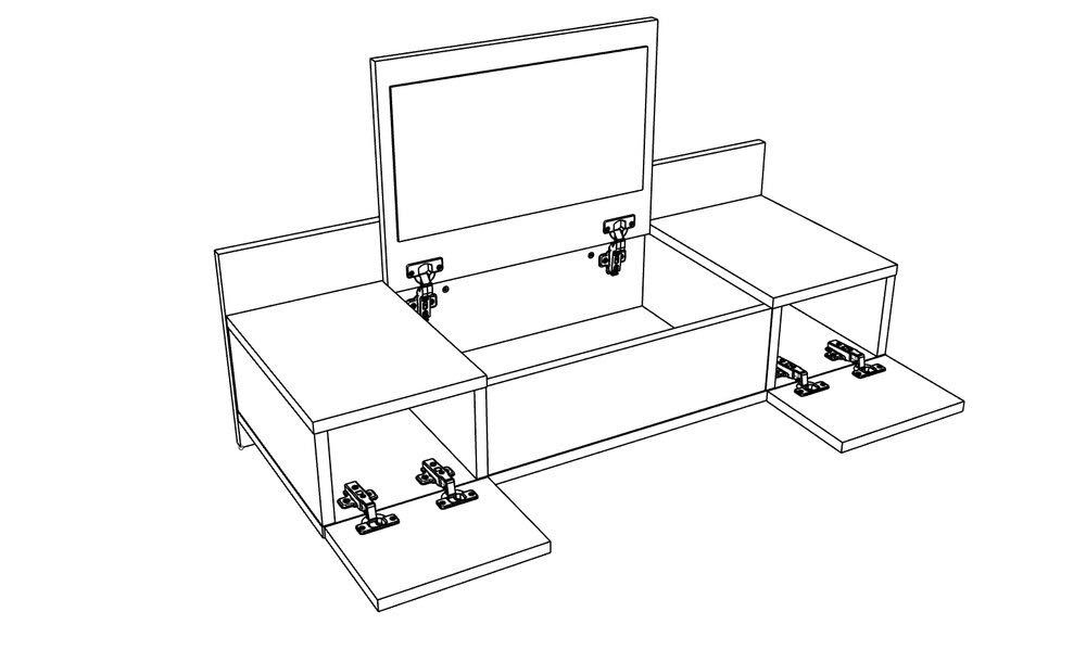 Тоалетка за стена