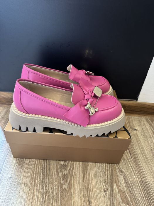 Розови лоуфъри/ естествена кожа Magza