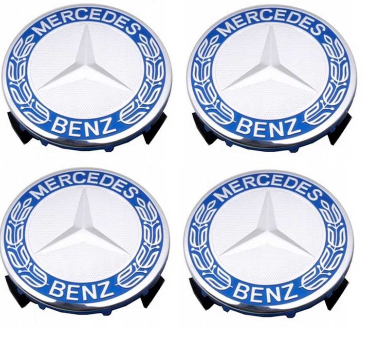 Set 4 Capace Mercedes albastre doar pt jante originale Mercedes-Benz