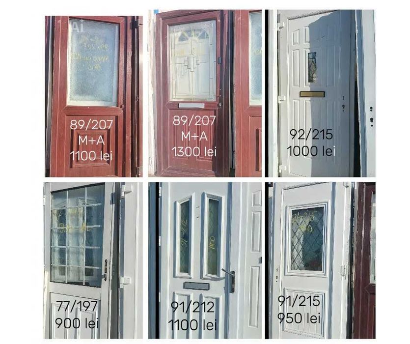 Promotie la usi de exterior cu vitralii, design clasic, usi premium.