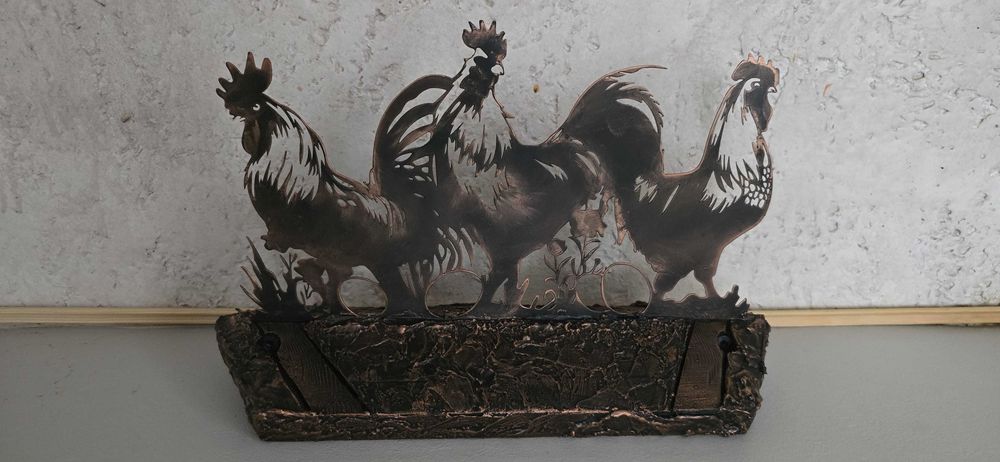 Великденска рустик декорация, ръчно изработена! Метал, дърво.