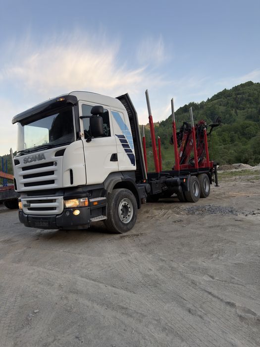 Camion forestier/transport busteni Scania R420 2007 6x4( macara Penz Z14)