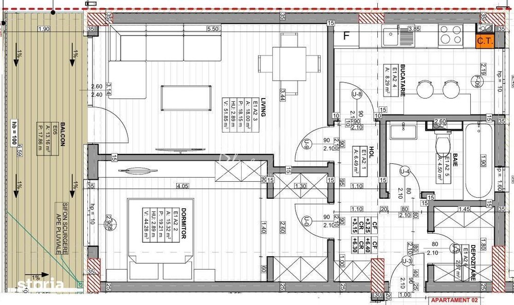 Apartament cu 2 camere spatios intr-un imobil tip boutique din Palazu — fotografia 3