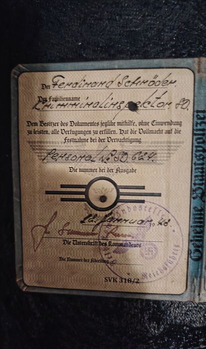 паспорти-документи, WW2.