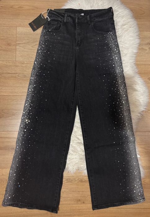 Blugi Black cu pietricele