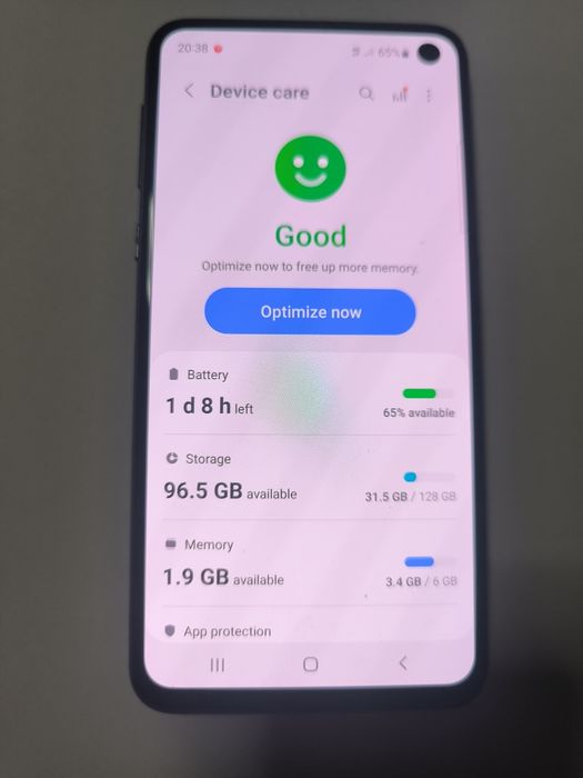 Samsung S10e-128 gb-8 GB