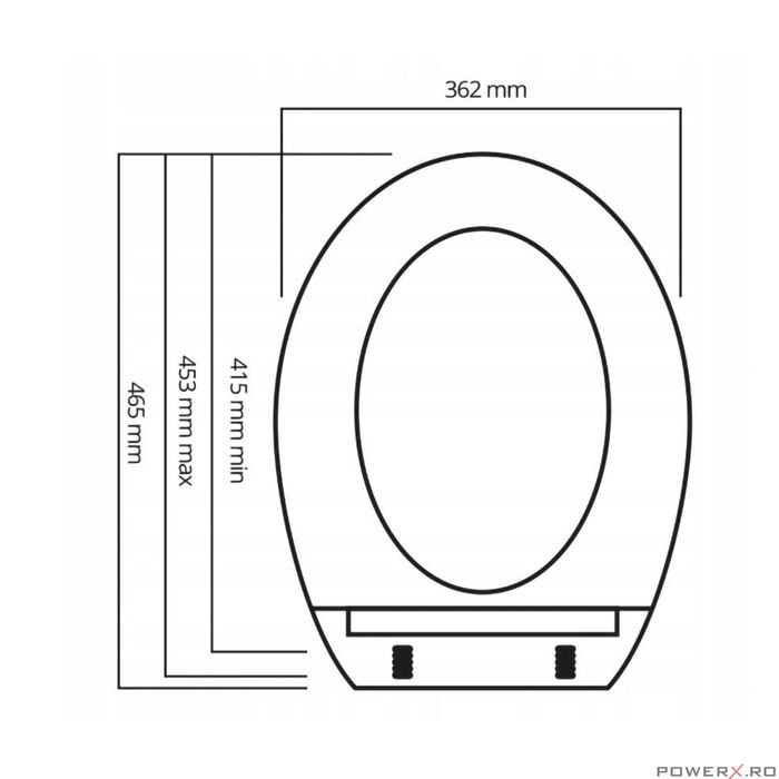 Capac wc, model standard, negru, cersanit, Sepio