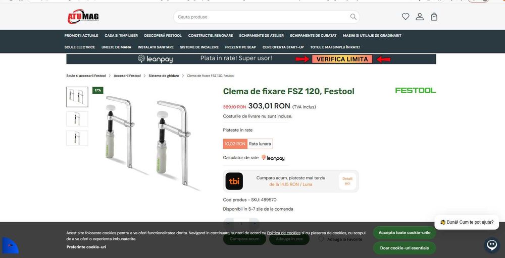Clema de fixare FSZ 120 – Festool