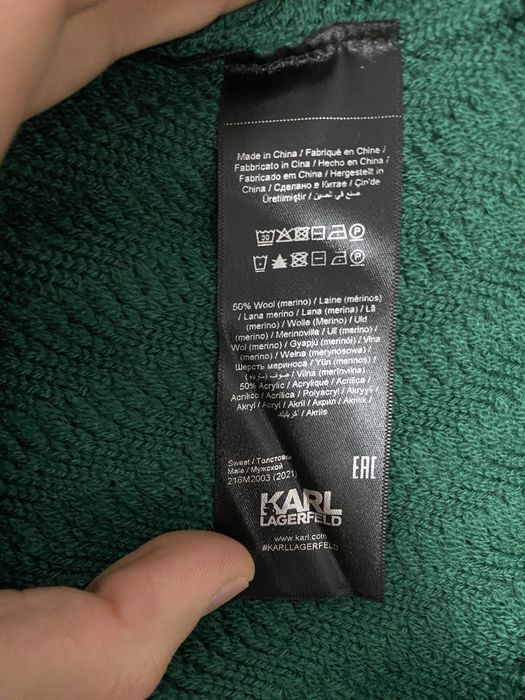 Pulover din lână Karl Lagerfeld nou cu eticheta