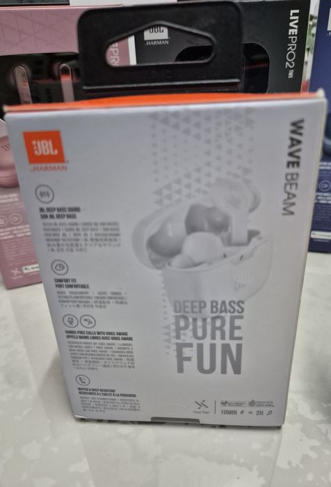 Casti audio wireless JBL Wave Flex, True wireless, Deep Bass, sigilate