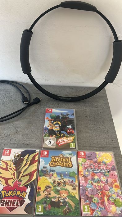 Nintendo Switch + Jocuri + Ring Fit Adventure – Pachet Complet