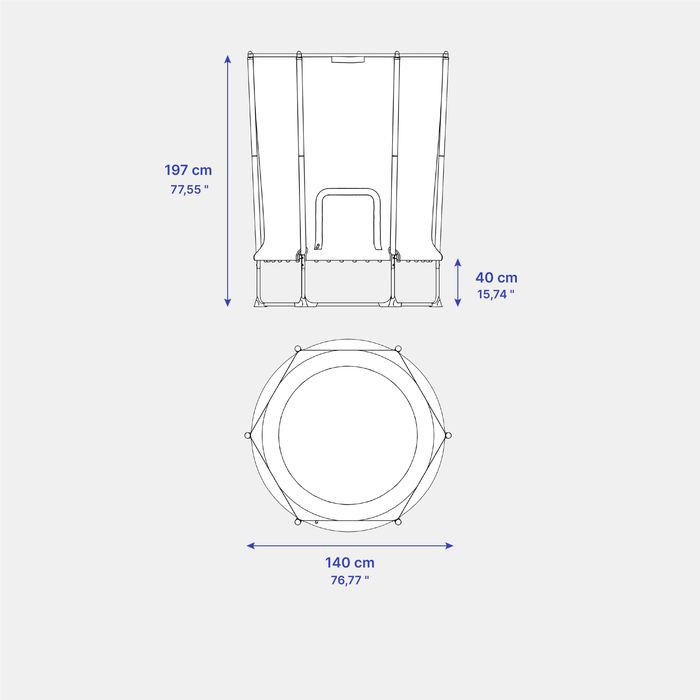Trambulină de interior cu plasă de - produs resigilat Decathlon