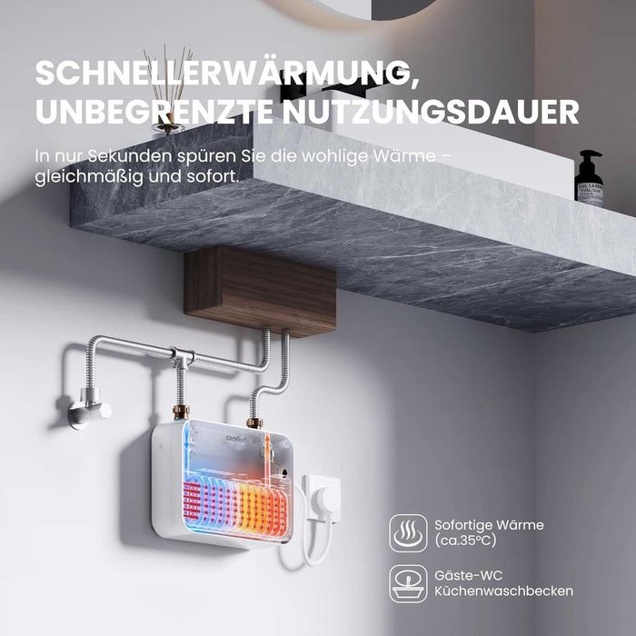 Mini încalzitor de apa instantaneu 3,6 kW pentru chiuveta