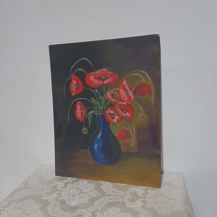 Esență de Vară" – Pictură Originală cu Maci